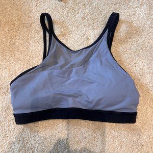 lululemon sports bra blue single shoulder yoga size 4